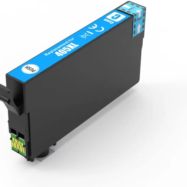Inktkenners Inktcartridge Geschikt voor Epson 405XL / 405 - 1x Cyaan - Met Chip - Geschikt voor Printers: Epson WorkForce Pro WF-3820 DWF - WF-3825 DWF - WF-4820 DWF - WF-4825 DWF - WF-4830 DTWF - WF-7830 DTWF - WF-7835 DTWF - WF-7840 DTWF