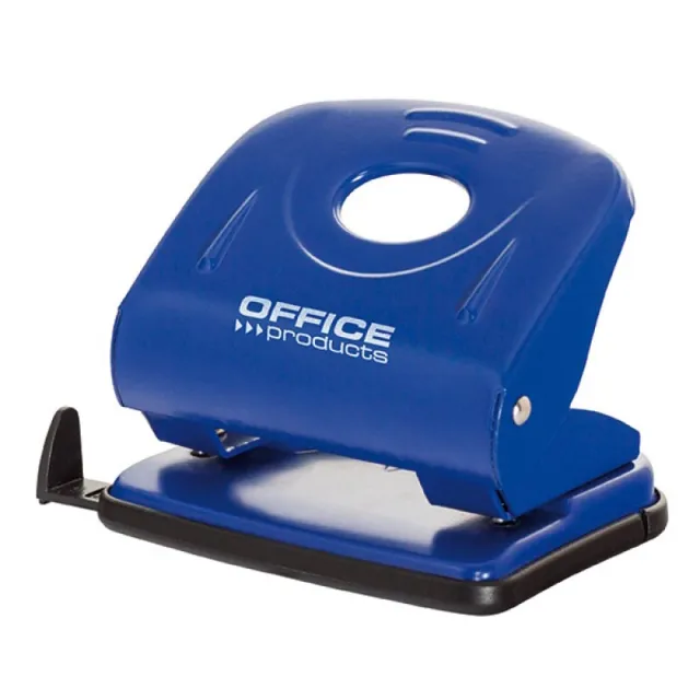 Office Products perforator, 30 blad, in metaal, blauw