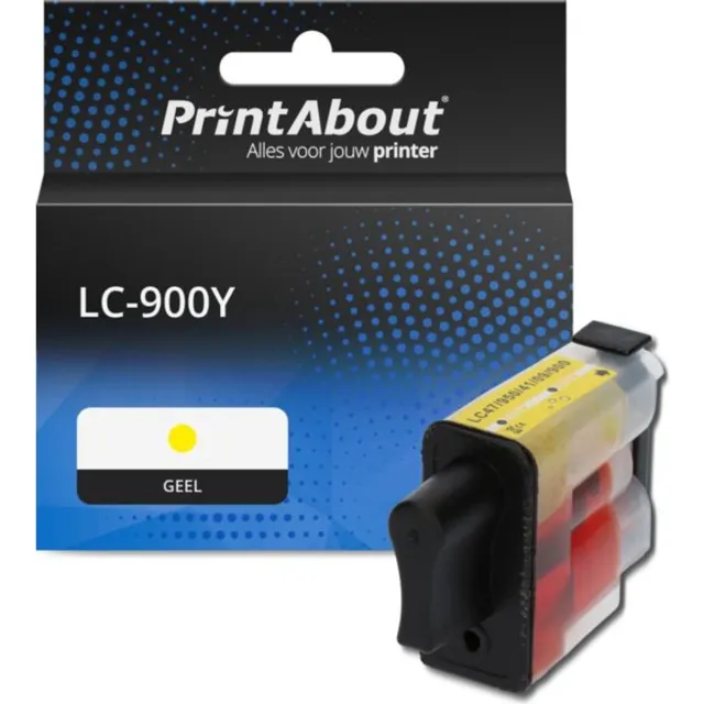 PrintAbout huismerk Inktcartridge LC-900Y Geel geschikt voor Brother