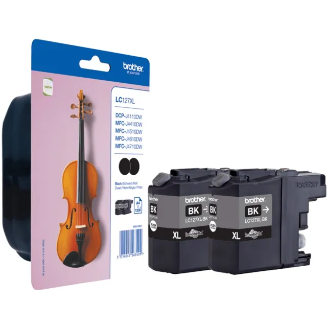 Brother LC-127XLBK - Inktcartridge / Zwart / Hoge Capaciteit black