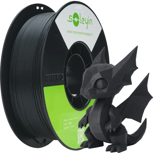 Creality Ultra PLA Filament - zwart - 1,75 mm - 1 kg - High Speed 30-300 mm/s - Milieuvriendelijk - Voor de meeste 3D-printers Creality Ender K1, K1C, K2 Plus - 3D-printverbruiksartikelen - Black - 3D Printer Filament