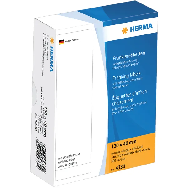 Herma Frankeeretiket HERMA 4330 130x40mm 500 stuks