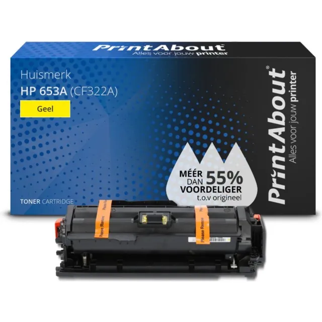 PrintAbout Huismerk HP 653A (CF322A) Toner Geel