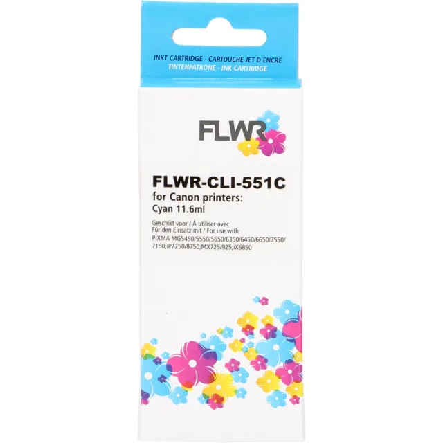FLWR Cartridges / Canon CLI-551XL / cyaan / Geschikt voor Canon