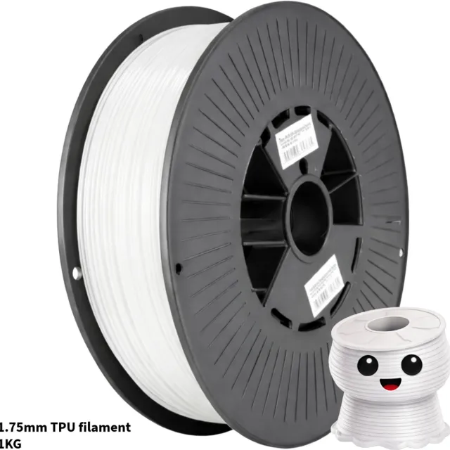 3Dvoordeel.nl TPU Wit Filament 93A – Flexibel en Slijtvast 3D-Printmateriaal