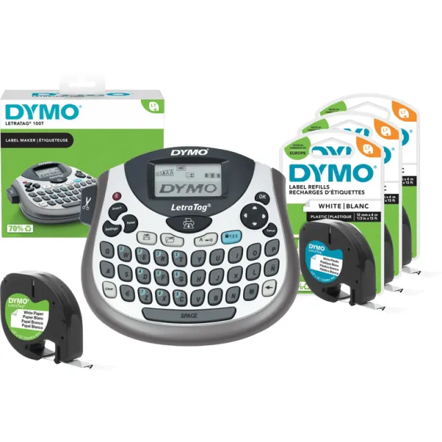 Dymo LetraTag LT-100T Labelprinter Qwerty + 3 extra labels