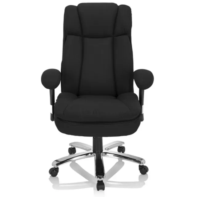 hjh office Zware bureaustoel / Bureaustoel BUILDER XXL I Stof zwart hjh OFFICE