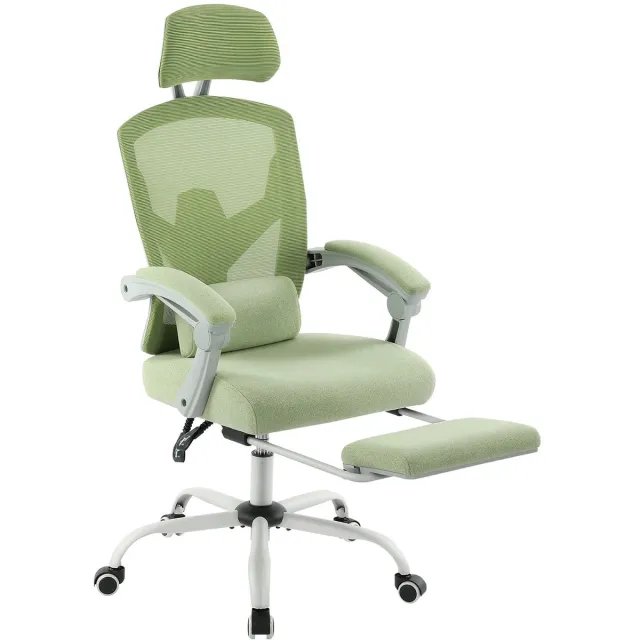 NaevaMi Bureaustoel - Kantoor Computer - Mesh Rollende Werk Draaibare Ergonomische Stoelen met Wielen - Comfortabele Lendensteun - Comfortabele Armen voor Thuis - Slaapkamer - Studie - Student - Groen