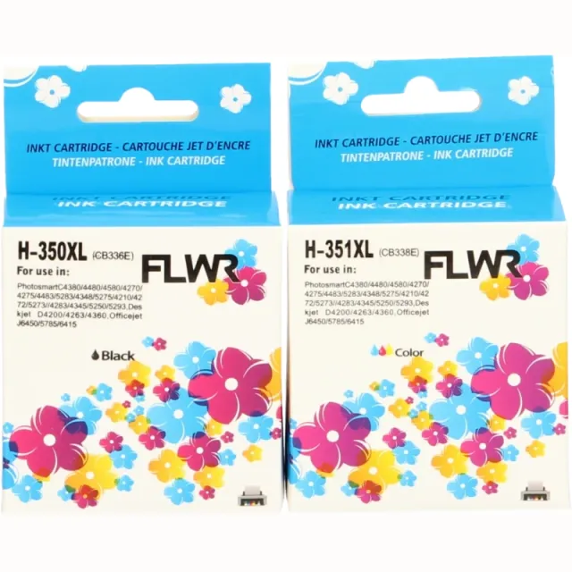 FLWR HP 350XL/351XL Multipack zwart en kleur (Huismerk (remanufactured))