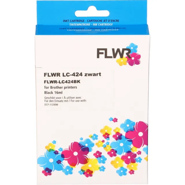FLWR Cartridges / Brother LC-424 / zwart / Geschikt voor Brother