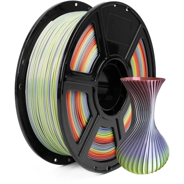FlashForge PLA Silk Filament - Rainbow - Rood/Blauw/Groen - 1.75mm - Biologisch Afbreekbaar - 1kg