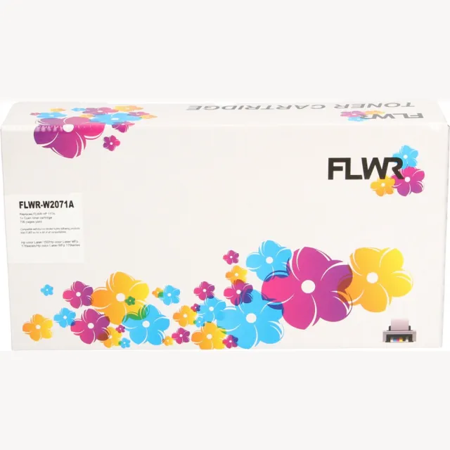 FLWR toner voor HP 117A Cyaan - Premium Huismerk HP 117A inkt (Cyaan - hoge capaciteit) o.a. geschikt voor HP Color Laser 150a, HP Color Laser 150nw, HP Color Laser MFP 178nw, HP Color Laser MFP 179fnw
