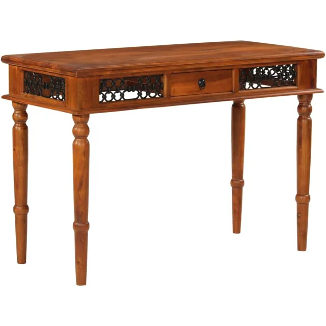 vidaXL Bureau met lade 110x50x76 cm massief acaciahout Bruin