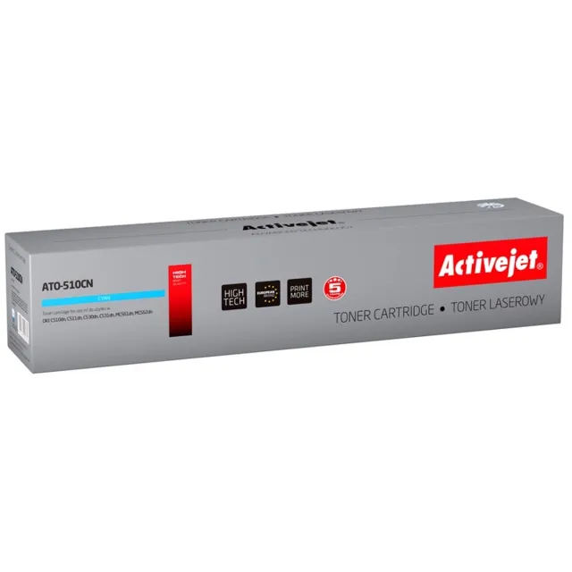 ActiveJet ATO-510CN Toner voor OKI-printer; OKI 44469724 Vervanging; Opperste; 5000 pagina's; cyaan. Zwart