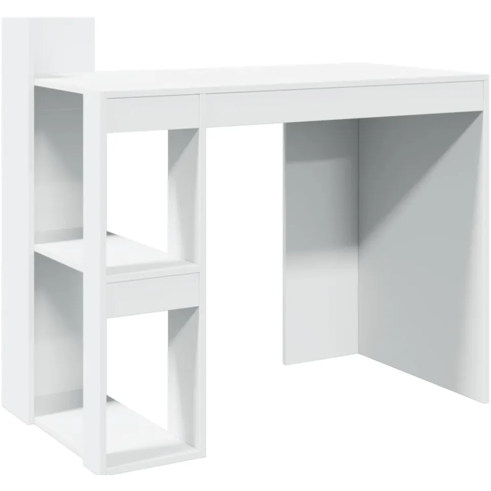 vidaXL Bureau 103,5x56,5x94 cm bewerkt hout wit