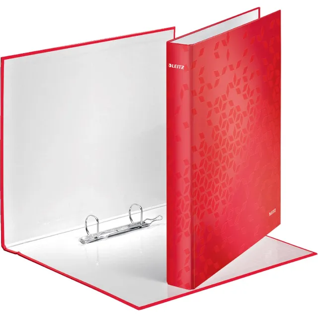 Leitz WOW ringmap, uit karton, rug van 25 mm, A4, rood