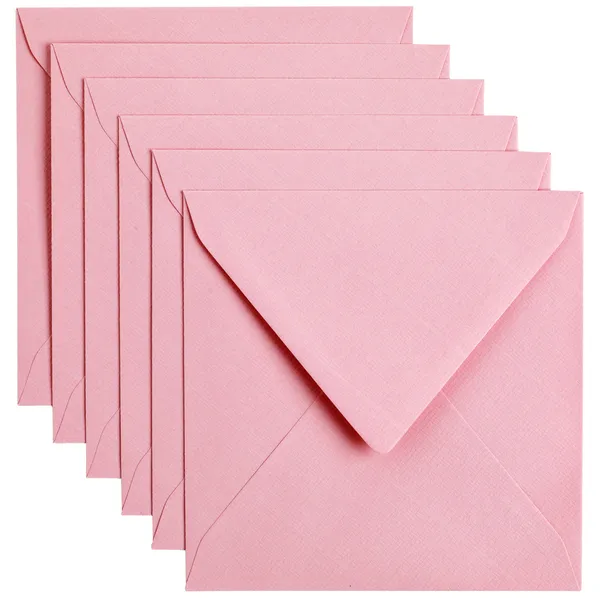 Papicolor Envelop Papicolor 140x140mm babyroze pak à 6 stuks