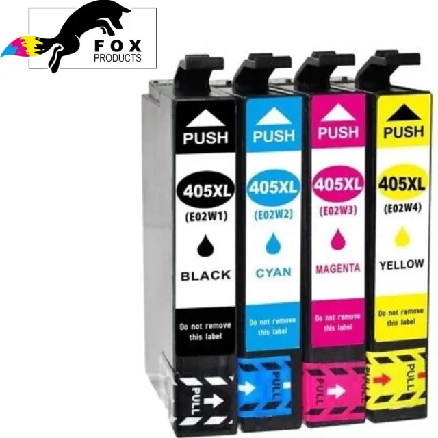 FoxProducts 405 / 405XL - 4 x cartridge - Geschikt voor Epson - WorkForce Pro WF-3820 DWF - WF-3825 DWF - WF-4820 DWF - WF-4825 DWF - WF-4830 DTWF - WF-7830 DTWF - WF-7835 DTWF - WF-7840 DTWF Cyan, Mageneta, Yellow, Black