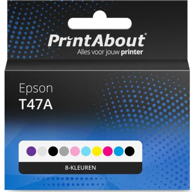 PrintAbout huismerk Inktcartridge T47A 8-kleuren Multipack geschikt voor Epson