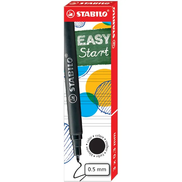 Stabilo Rollerpenvulling STABILO Easyoriginal medium zwart doosje à 3 stuks