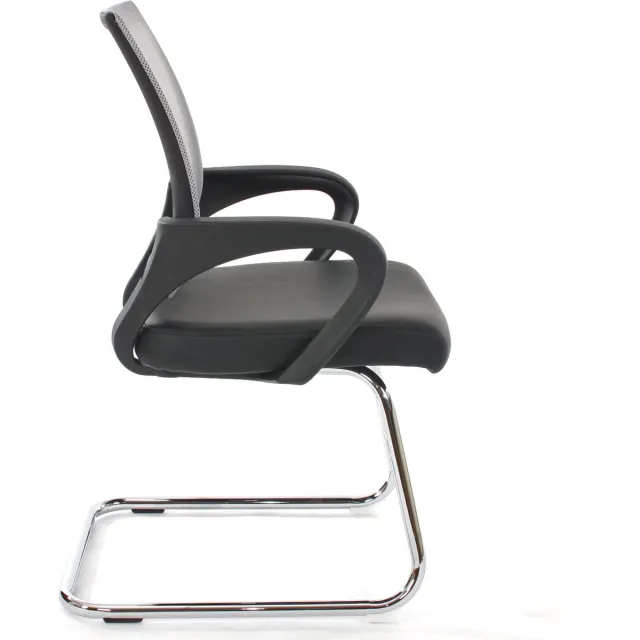 MCW Set van 2 vergaderstoelen Ancona, bezoekersstoel, kunstleer MVG-gecertificeerd ~ grijs
