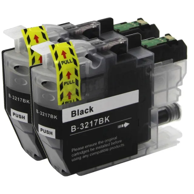 Inktkenners Inktcartridges Geschikt voor Brother LC3217 / LC3219 Dualpack 2x Zwart Huismerk | Geschikt voor Brother MFC-J5330 DW - J5730DW - J5930DW - J6530DW - J6535DW - J6930DW - J6935DW (LC-3217/LC3217/LC-3219/LC3219)