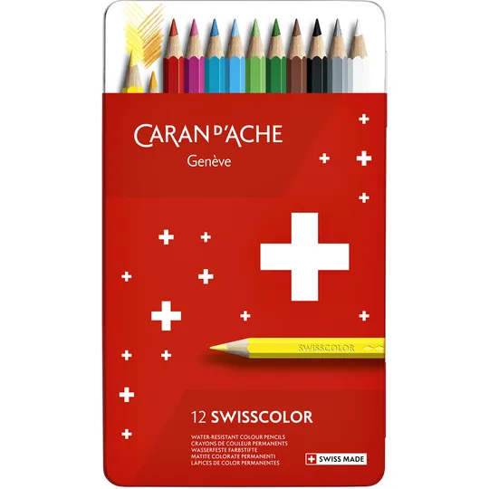Caran d-Ache Kleurpotloden Caran d'Ache Swisscolor 12 stuks assorti