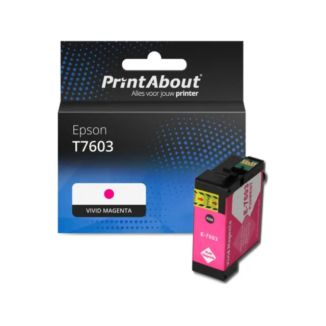 PrintAbout huismerk Inktcartridge T7603 Vivid magenta Geschikt voor Epson