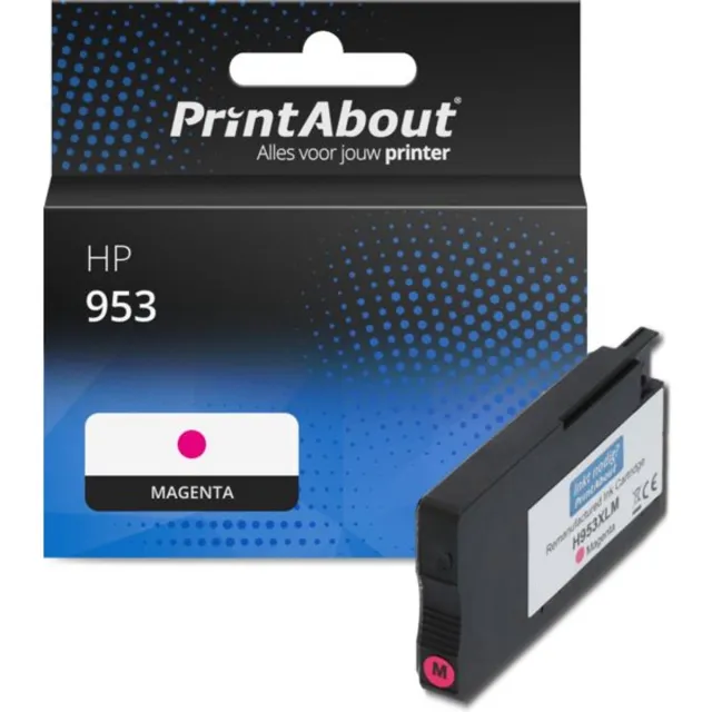 PrintAbout Huismerk HP 953 (F6U13AE) Inktcartridge Magenta