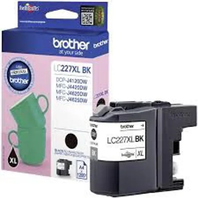 Brother inktcartridge, 1.200 pagina's, OEM LC-227XLBK, zwart 5 stuks
