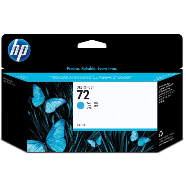 Hp inktcartridge 72, 130 ml, OEM C9371A, cyaan