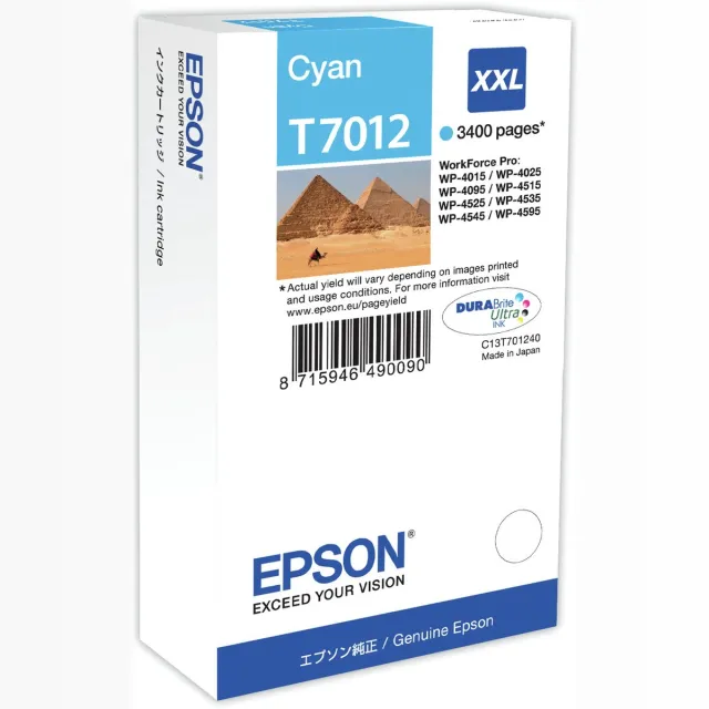 Epson T7012XXL - Inktcartridge / Cyaan / Extra Hoge Capaciteit Ja