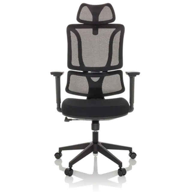 MyBuero Bureaustoel / draaistoel ERGOMY zitting stof / rugleuning mesh zwart mybuero