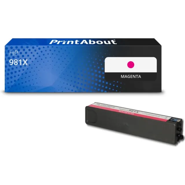 PrintAbout Huismerk HP 981X (L0R10A) Inktcartridge Magenta Hoge capaciteit