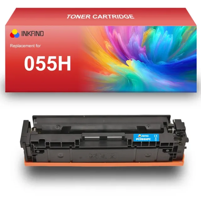 INKFIND 055H Cyaan tonercartridge compatibel met Canon055H Canon 055H Cyaan toner cartridge - 1-pack Cyaan cyaan x 1
