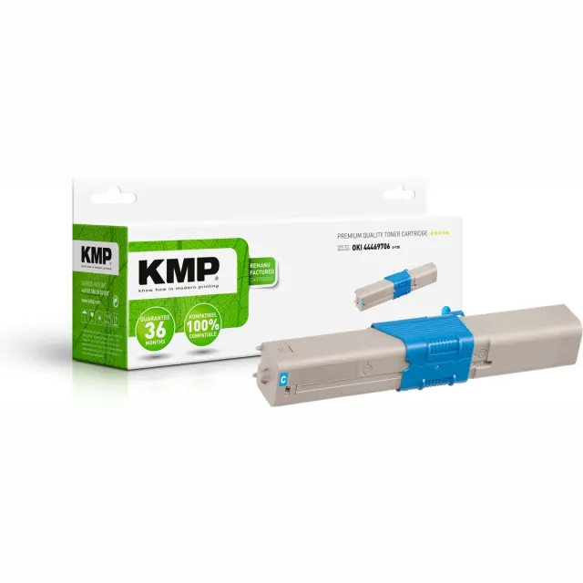 KMP Toner vervangt OKI 44469706 Compatibel Cyaan 2000 bladzijden O-T28 1333,0003