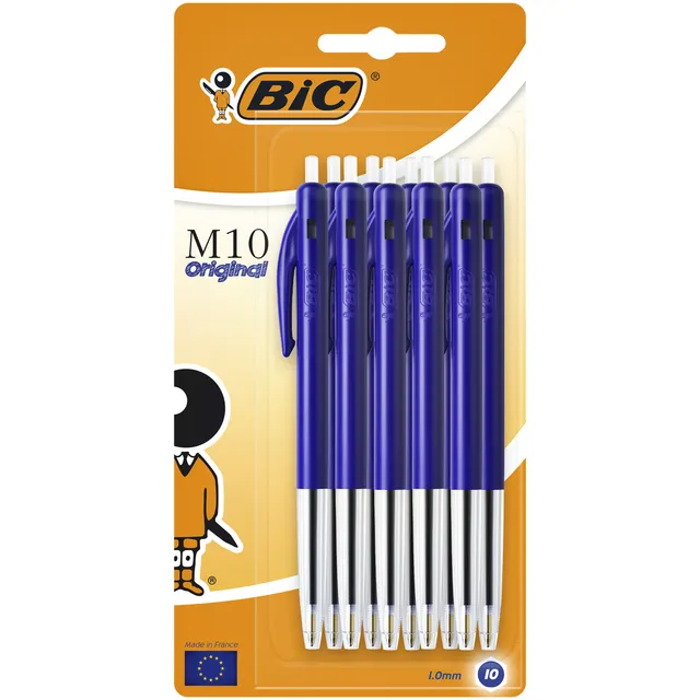 Bic Balpen Bic M10 medium blauw blister à 10 stuks