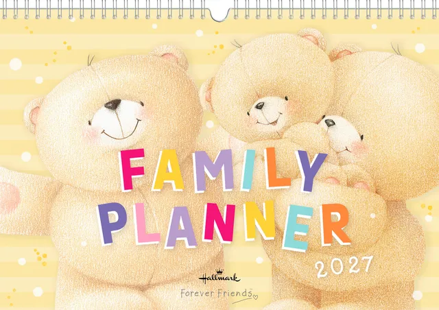 Hallmark Familiekalender 2027 Forever Friends A4 internationaal