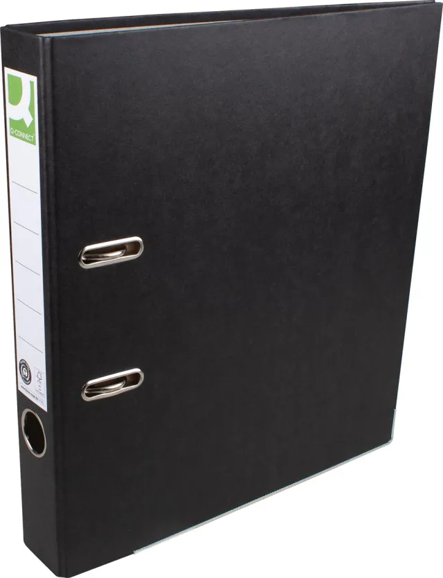 Q-Connect ordner, voor ft A4, uit Recycolor papier, rug van 5 cm, zwart