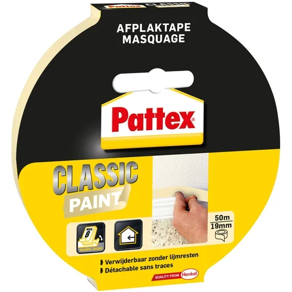 Pattex Afplaktape Pattex Classic 19mmx50m creme