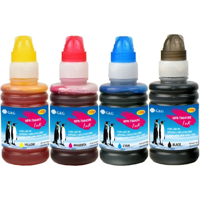 G&G Epson 664 Inkt - Epson Inktcartridge - Epson EcoTank - Multipack Zwart en Kleur