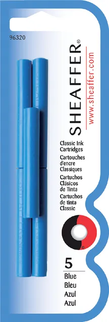 Sheaffer Inktpatroon Sheaffer skrip classic blauw blister à 5 stuks
