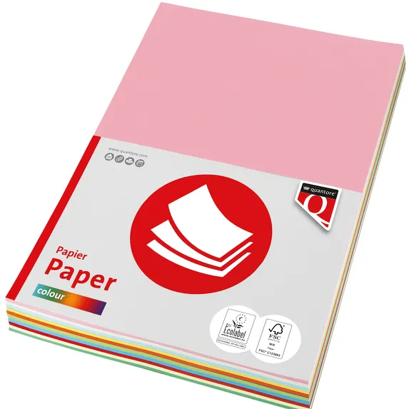 Quantore Kopieerpapier Quantore Colour A4 160gr 10 kleuren x 5 vel