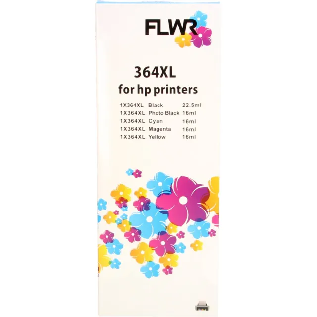 FLWR Cartridges / HP 364XL Multi 5-pack / zwart en kleur / Geschikt voor HP