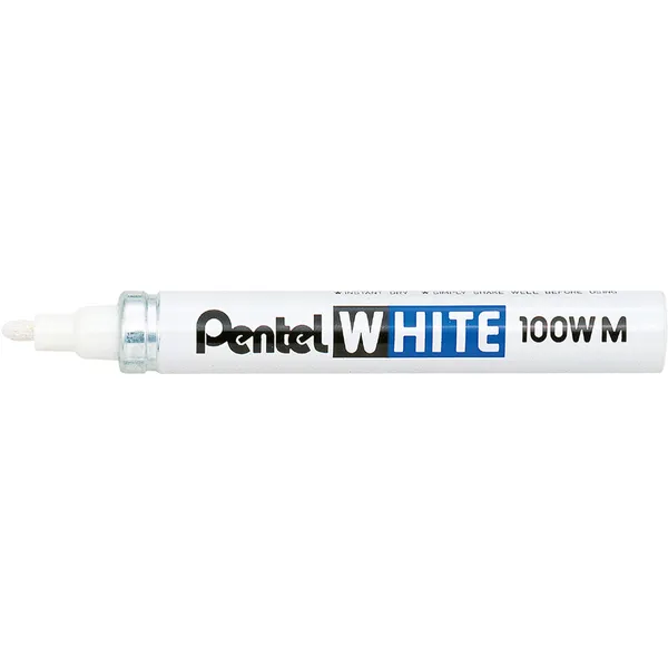 Pentel Viltstift Pentel 100W rond 2.2mm wit
