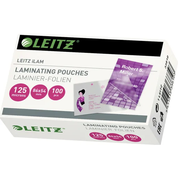 Leitz Lamineerhoes Leitz iLAM 54x86mm 2x125micron EVA 100 stuks