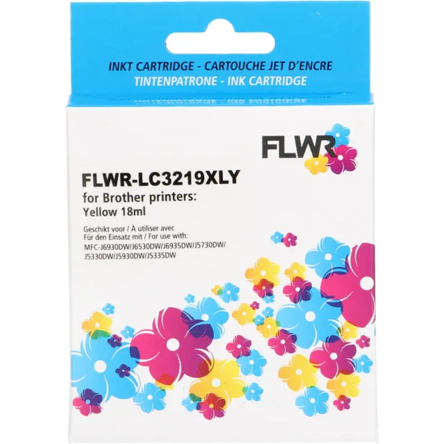 FLWR Cartridges / Brother LC-3219XLY / geel / Geschikt voor Brother