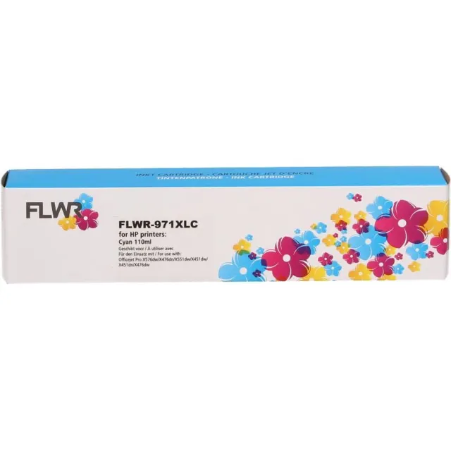 FLWR Inktcartridge / 971XL / Cyaan - Geschikt voor HP