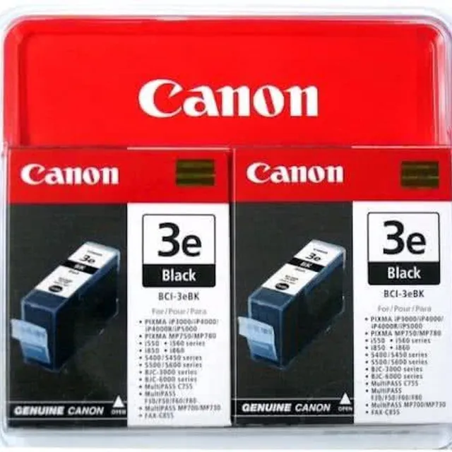 Canon BCI-3E - Inktcartridge / Zwart / 2-pack
