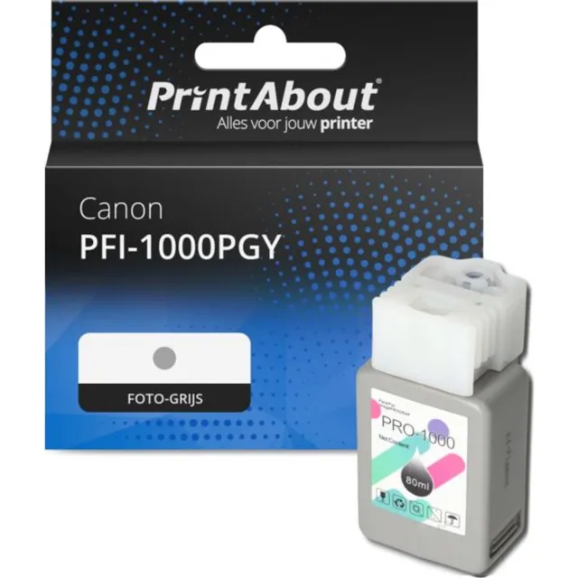 PrintAbout Huismerk Canon PFI-1000PGY Inktcartridge Foto-grijs